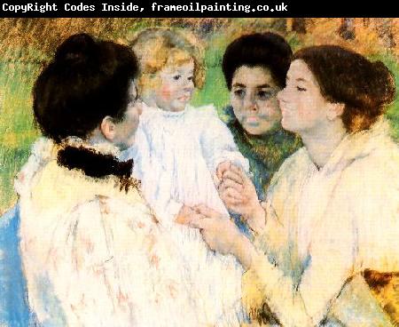Mary Cassatt Women Admiring a Child